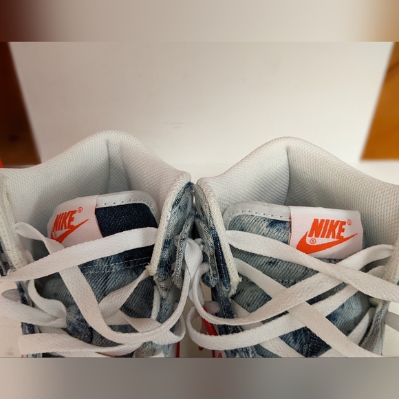 ⚡SOLD⚡NWB Nike Dunk High Top Sneakers in Multi-Color/Habanero Red/White Sz 8 - Picture 6 of 10